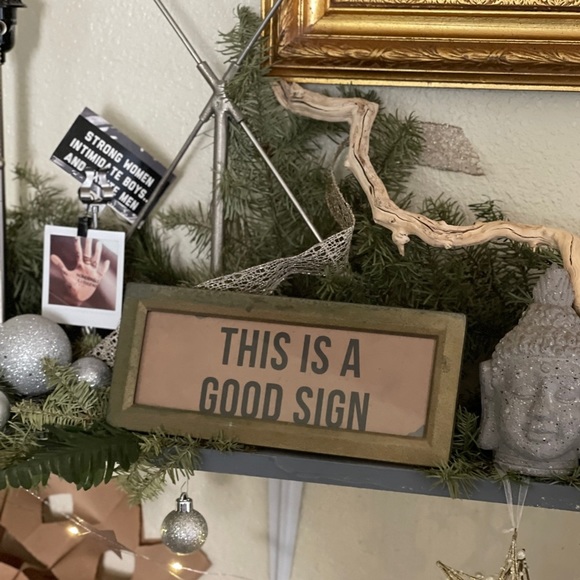 This is a good sign metal frame rectangular art 12” - Picture 5 of 11